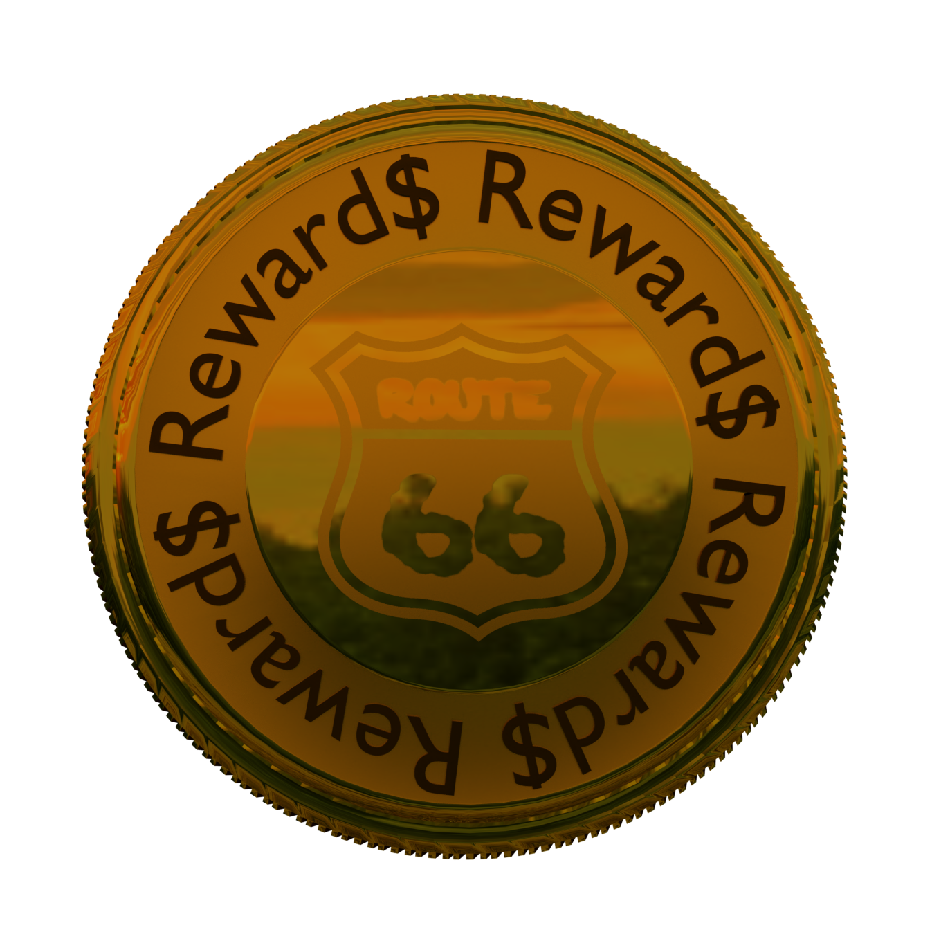 Route 66 Rewards coin logo